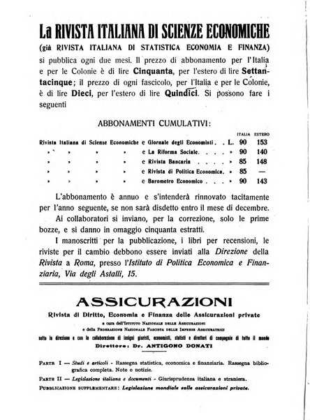 Rivista italiana di scienze economiche