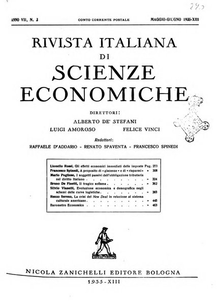 Rivista italiana di scienze economiche