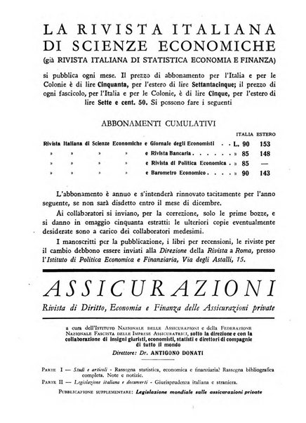 Rivista italiana di scienze economiche