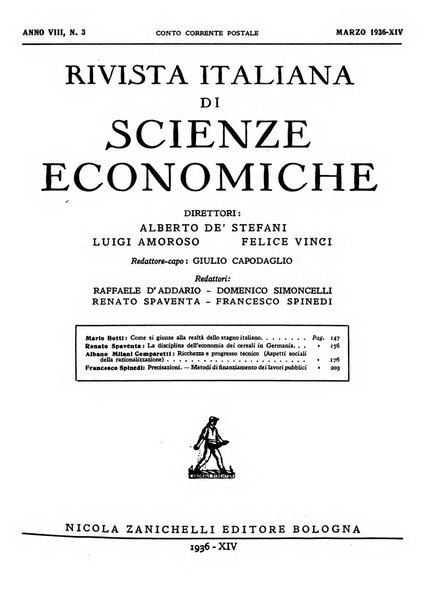 Rivista italiana di scienze economiche