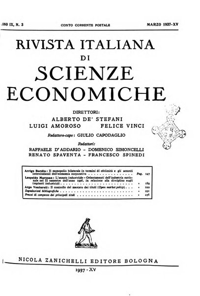 Rivista italiana di scienze economiche