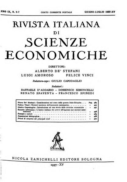 Rivista italiana di scienze economiche