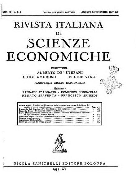 Rivista italiana di scienze economiche