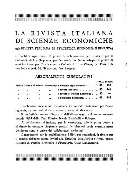 Rivista italiana di scienze economiche