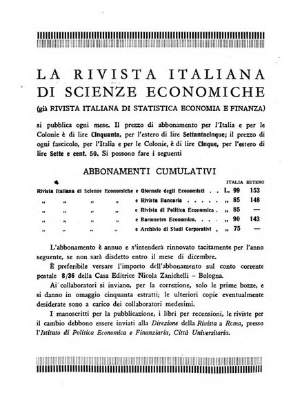 Rivista italiana di scienze economiche