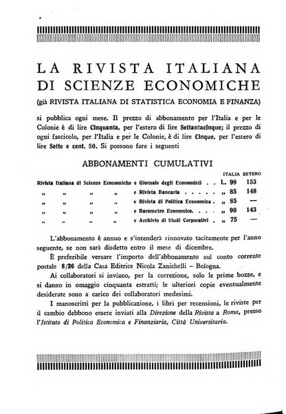 Rivista italiana di scienze economiche