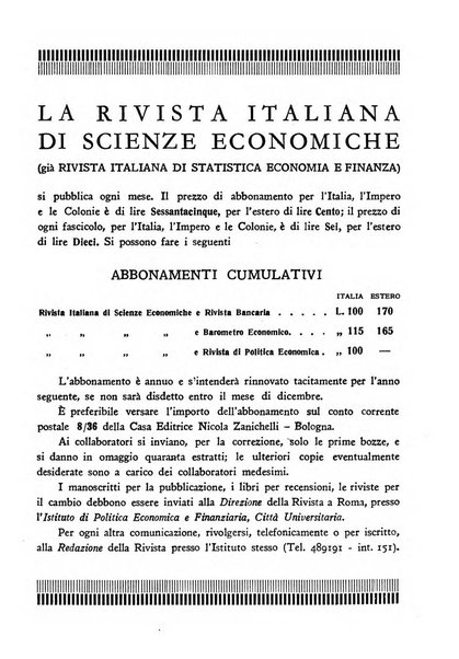 Rivista italiana di scienze economiche