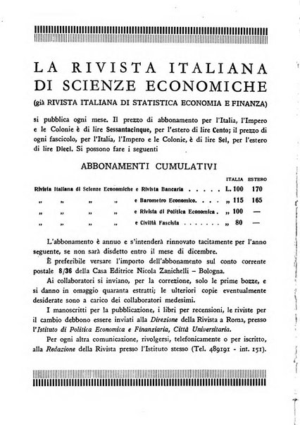 Rivista italiana di scienze economiche