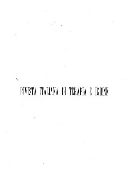 Rivista italiana di terapia e igiene giornale per i medici pratici