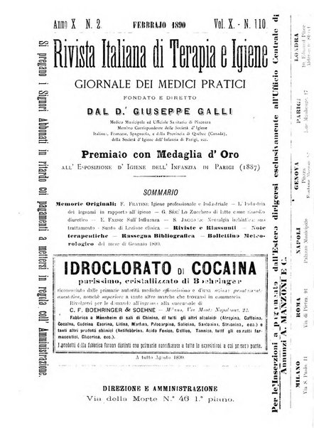 Rivista italiana di terapia e igiene giornale per i medici pratici