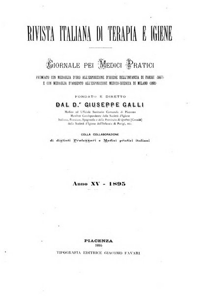 Rivista italiana di terapia e igiene giornale per i medici pratici