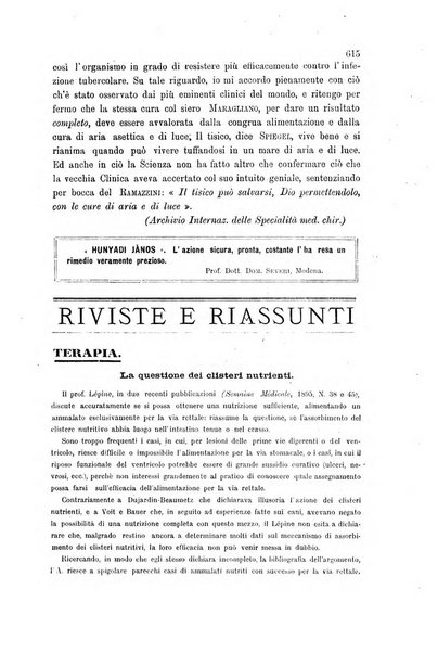 Rivista italiana di terapia e igiene giornale per i medici pratici