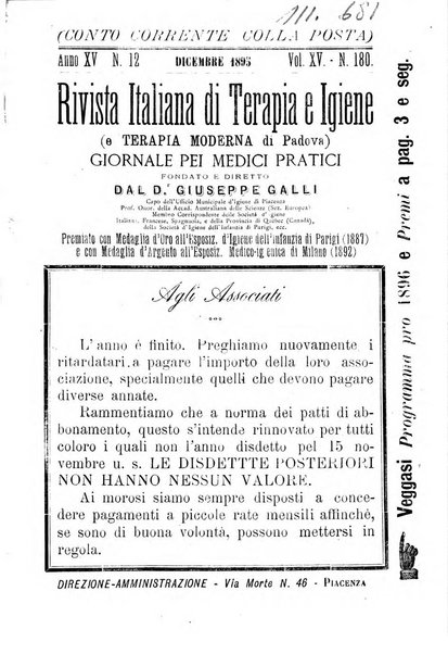 Rivista italiana di terapia e igiene giornale per i medici pratici