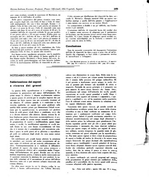 Rivista italiana essenze, profumi, piante officinali, olii vegetali, saponi organo di propaganda del gruppo produttori materie aromatiche della Federazione nazionale fascista degli industriali dei prodotti chimici