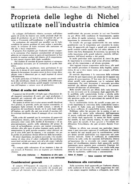 Rivista italiana essenze, profumi, piante officinali, olii vegetali, saponi organo di propaganda del gruppo produttori materie aromatiche della Federazione nazionale fascista degli industriali dei prodotti chimici