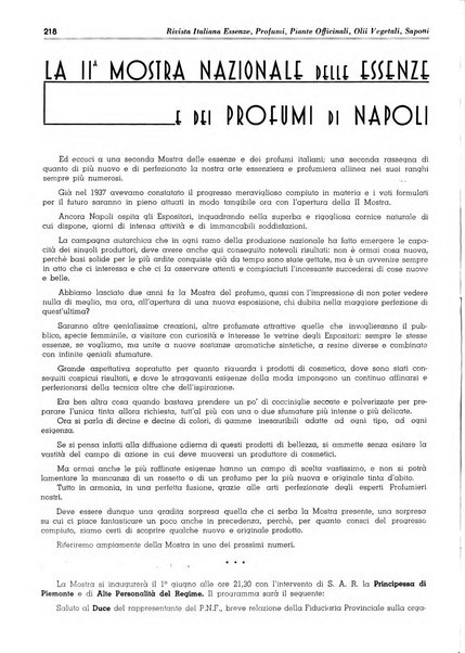 Rivista italiana essenze, profumi, piante officinali, olii vegetali, saponi organo di propaganda del gruppo produttori materie aromatiche della Federazione nazionale fascista degli industriali dei prodotti chimici