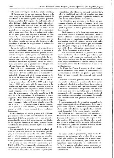 Rivista italiana essenze, profumi, piante officinali, olii vegetali, saponi organo di propaganda del gruppo produttori materie aromatiche della Federazione nazionale fascista degli industriali dei prodotti chimici