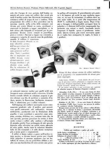 Rivista italiana essenze, profumi, piante officinali, olii vegetali, saponi organo di propaganda del gruppo produttori materie aromatiche della Federazione nazionale fascista degli industriali dei prodotti chimici