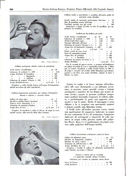 Rivista italiana essenze, profumi, piante officinali, olii vegetali, saponi organo di propaganda del gruppo produttori materie aromatiche della Federazione nazionale fascista degli industriali dei prodotti chimici