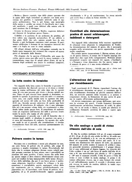 Rivista italiana essenze, profumi, piante officinali, olii vegetali, saponi organo di propaganda del gruppo produttori materie aromatiche della Federazione nazionale fascista degli industriali dei prodotti chimici