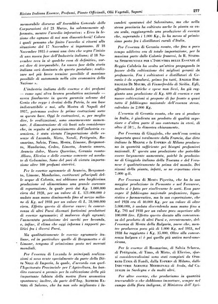 Rivista italiana essenze, profumi, piante officinali, olii vegetali, saponi organo di propaganda del gruppo produttori materie aromatiche della Federazione nazionale fascista degli industriali dei prodotti chimici