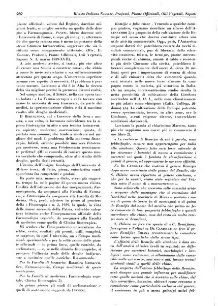 Rivista italiana essenze, profumi, piante officinali, olii vegetali, saponi organo di propaganda del gruppo produttori materie aromatiche della Federazione nazionale fascista degli industriali dei prodotti chimici