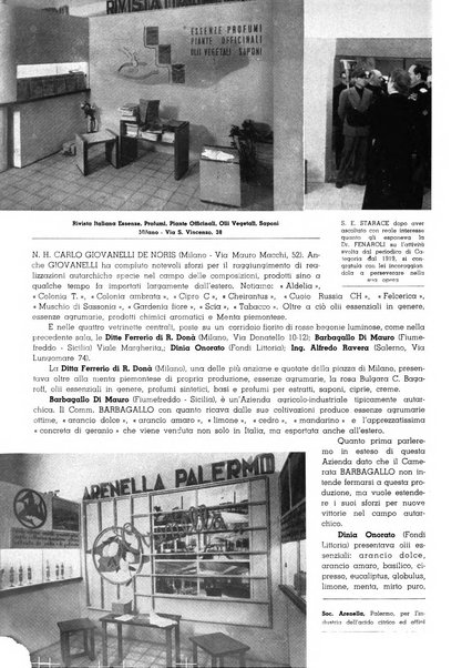 Rivista italiana essenze, profumi, piante officinali, olii vegetali, saponi organo di propaganda del gruppo produttori materie aromatiche della Federazione nazionale fascista degli industriali dei prodotti chimici