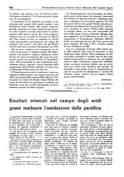 Rivista italiana essenze, profumi, piante officinali, olii vegetali, saponi organo di propaganda del gruppo produttori materie aromatiche della Federazione nazionale fascista degli industriali dei prodotti chimici