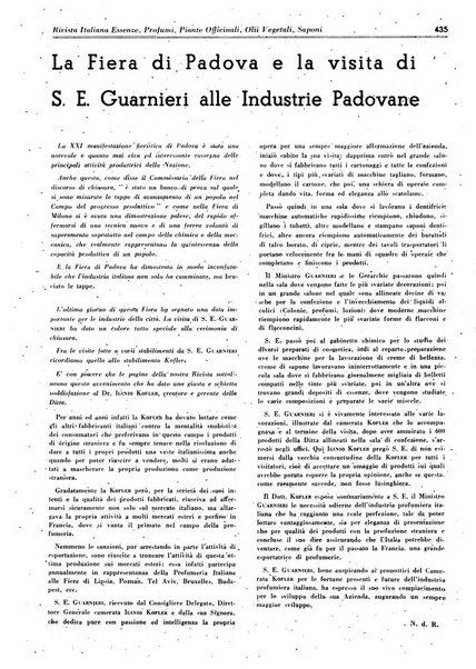 Rivista italiana essenze, profumi, piante officinali, olii vegetali, saponi organo di propaganda del gruppo produttori materie aromatiche della Federazione nazionale fascista degli industriali dei prodotti chimici