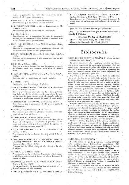 Rivista italiana essenze, profumi, piante officinali, olii vegetali, saponi organo di propaganda del gruppo produttori materie aromatiche della Federazione nazionale fascista degli industriali dei prodotti chimici