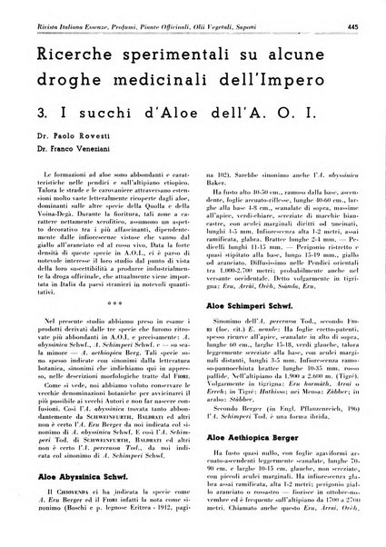 Rivista italiana essenze, profumi, piante officinali, olii vegetali, saponi organo di propaganda del gruppo produttori materie aromatiche della Federazione nazionale fascista degli industriali dei prodotti chimici