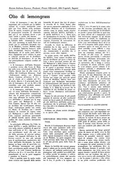 Rivista italiana essenze, profumi, piante officinali, olii vegetali, saponi organo di propaganda del gruppo produttori materie aromatiche della Federazione nazionale fascista degli industriali dei prodotti chimici