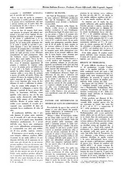 Rivista italiana essenze, profumi, piante officinali, olii vegetali, saponi organo di propaganda del gruppo produttori materie aromatiche della Federazione nazionale fascista degli industriali dei prodotti chimici