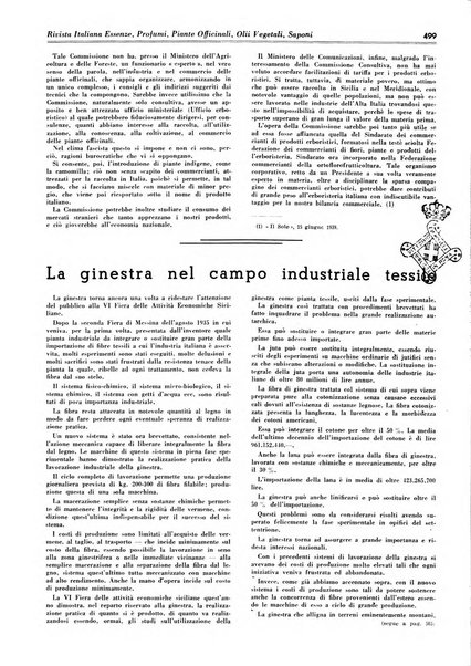 Rivista italiana essenze, profumi, piante officinali, olii vegetali, saponi organo di propaganda del gruppo produttori materie aromatiche della Federazione nazionale fascista degli industriali dei prodotti chimici