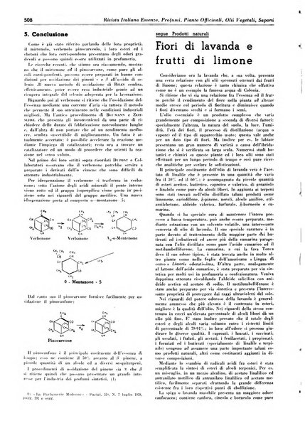 Rivista italiana essenze, profumi, piante officinali, olii vegetali, saponi organo di propaganda del gruppo produttori materie aromatiche della Federazione nazionale fascista degli industriali dei prodotti chimici