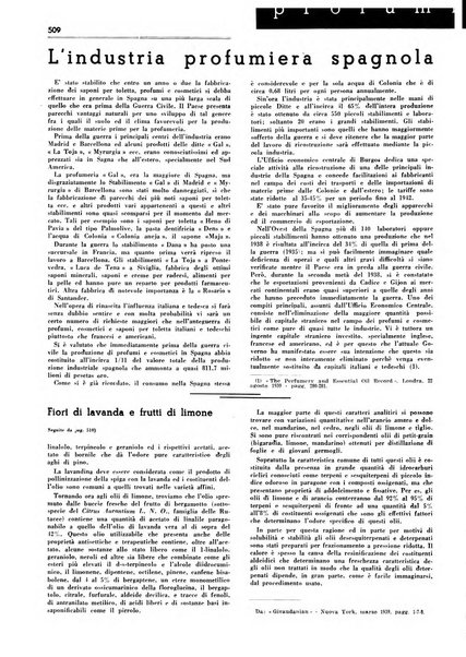 Rivista italiana essenze, profumi, piante officinali, olii vegetali, saponi organo di propaganda del gruppo produttori materie aromatiche della Federazione nazionale fascista degli industriali dei prodotti chimici