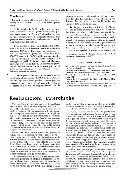 Rivista italiana essenze, profumi, piante officinali, olii vegetali, saponi organo di propaganda del gruppo produttori materie aromatiche della Federazione nazionale fascista degli industriali dei prodotti chimici