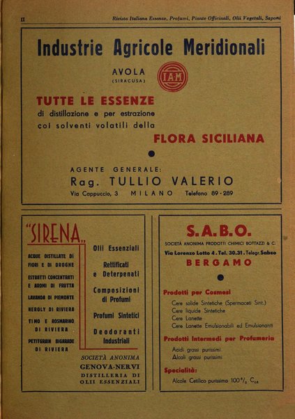 Rivista italiana essenze, profumi, piante officinali, olii vegetali, saponi organo di propaganda del gruppo produttori materie aromatiche della Federazione nazionale fascista degli industriali dei prodotti chimici