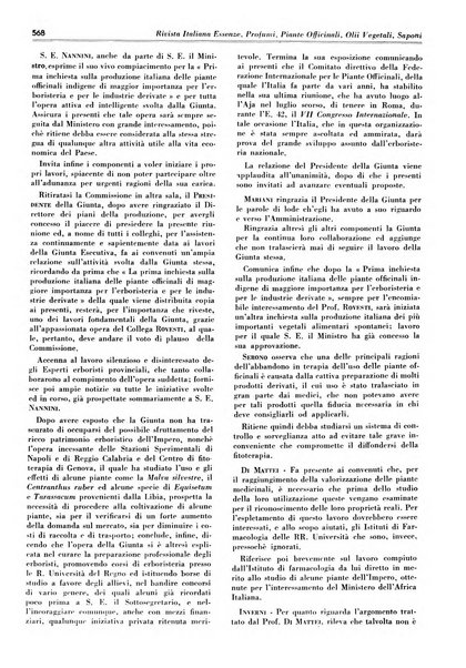 Rivista italiana essenze, profumi, piante officinali, olii vegetali, saponi organo di propaganda del gruppo produttori materie aromatiche della Federazione nazionale fascista degli industriali dei prodotti chimici