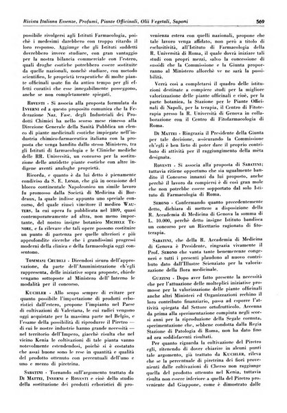 Rivista italiana essenze, profumi, piante officinali, olii vegetali, saponi organo di propaganda del gruppo produttori materie aromatiche della Federazione nazionale fascista degli industriali dei prodotti chimici