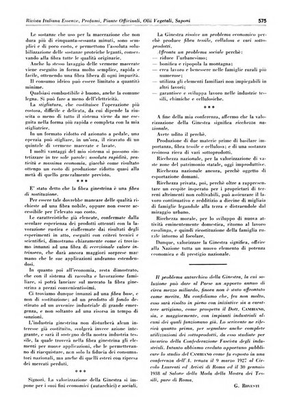 Rivista italiana essenze, profumi, piante officinali, olii vegetali, saponi organo di propaganda del gruppo produttori materie aromatiche della Federazione nazionale fascista degli industriali dei prodotti chimici