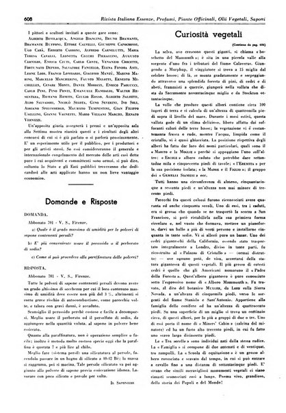 Rivista italiana essenze, profumi, piante officinali, olii vegetali, saponi organo di propaganda del gruppo produttori materie aromatiche della Federazione nazionale fascista degli industriali dei prodotti chimici