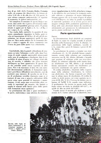 Rivista italiana essenze, profumi, piante officinali, olii vegetali, saponi organo di propaganda del gruppo produttori materie aromatiche della Federazione nazionale fascista degli industriali dei prodotti chimici