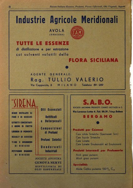 Rivista italiana essenze, profumi, piante officinali, olii vegetali, saponi organo di propaganda del gruppo produttori materie aromatiche della Federazione nazionale fascista degli industriali dei prodotti chimici