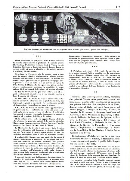 Rivista italiana essenze, profumi, piante officinali, olii vegetali, saponi organo di propaganda del gruppo produttori materie aromatiche della Federazione nazionale fascista degli industriali dei prodotti chimici