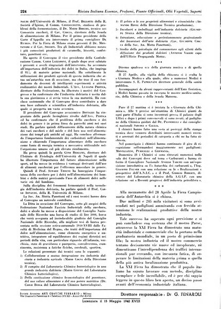 Rivista italiana essenze, profumi, piante officinali, olii vegetali, saponi organo di propaganda del gruppo produttori materie aromatiche della Federazione nazionale fascista degli industriali dei prodotti chimici