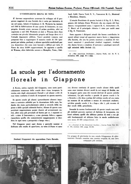 Rivista italiana essenze, profumi, piante officinali, olii vegetali, saponi organo di propaganda del gruppo produttori materie aromatiche della Federazione nazionale fascista degli industriali dei prodotti chimici