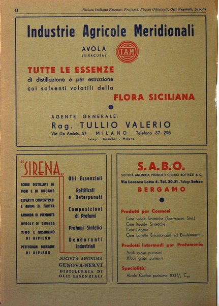 Rivista italiana essenze, profumi, piante officinali, olii vegetali, saponi organo di propaganda del gruppo produttori materie aromatiche della Federazione nazionale fascista degli industriali dei prodotti chimici