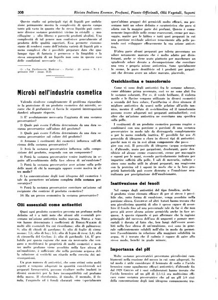 Rivista italiana essenze, profumi, piante officinali, olii vegetali, saponi organo di propaganda del gruppo produttori materie aromatiche della Federazione nazionale fascista degli industriali dei prodotti chimici