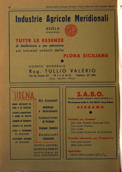 Rivista italiana essenze, profumi, piante officinali, olii vegetali, saponi organo di propaganda del gruppo produttori materie aromatiche della Federazione nazionale fascista degli industriali dei prodotti chimici